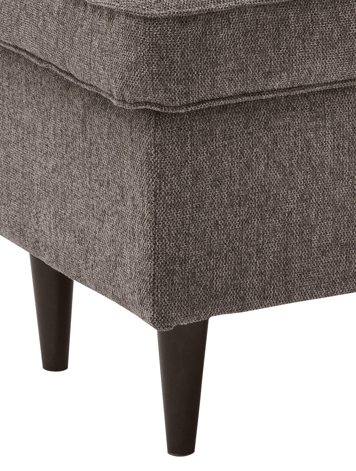 HOCKER Webstoff Braun  - Schwarz/Braun, Basics, Textil (63/43/42cm) - MID.YOU