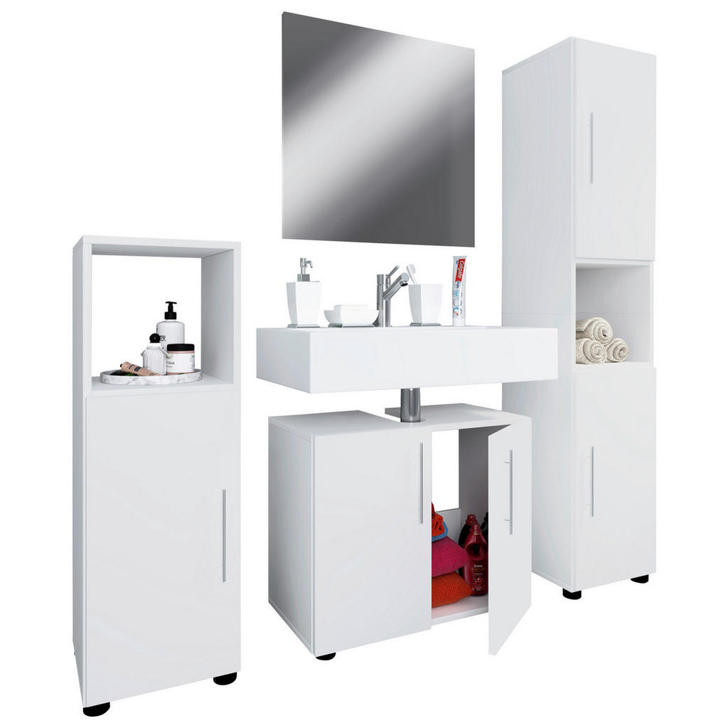 Badmöbel-set 4-tlg. Flandu Ii B: 122 Cm Weiß