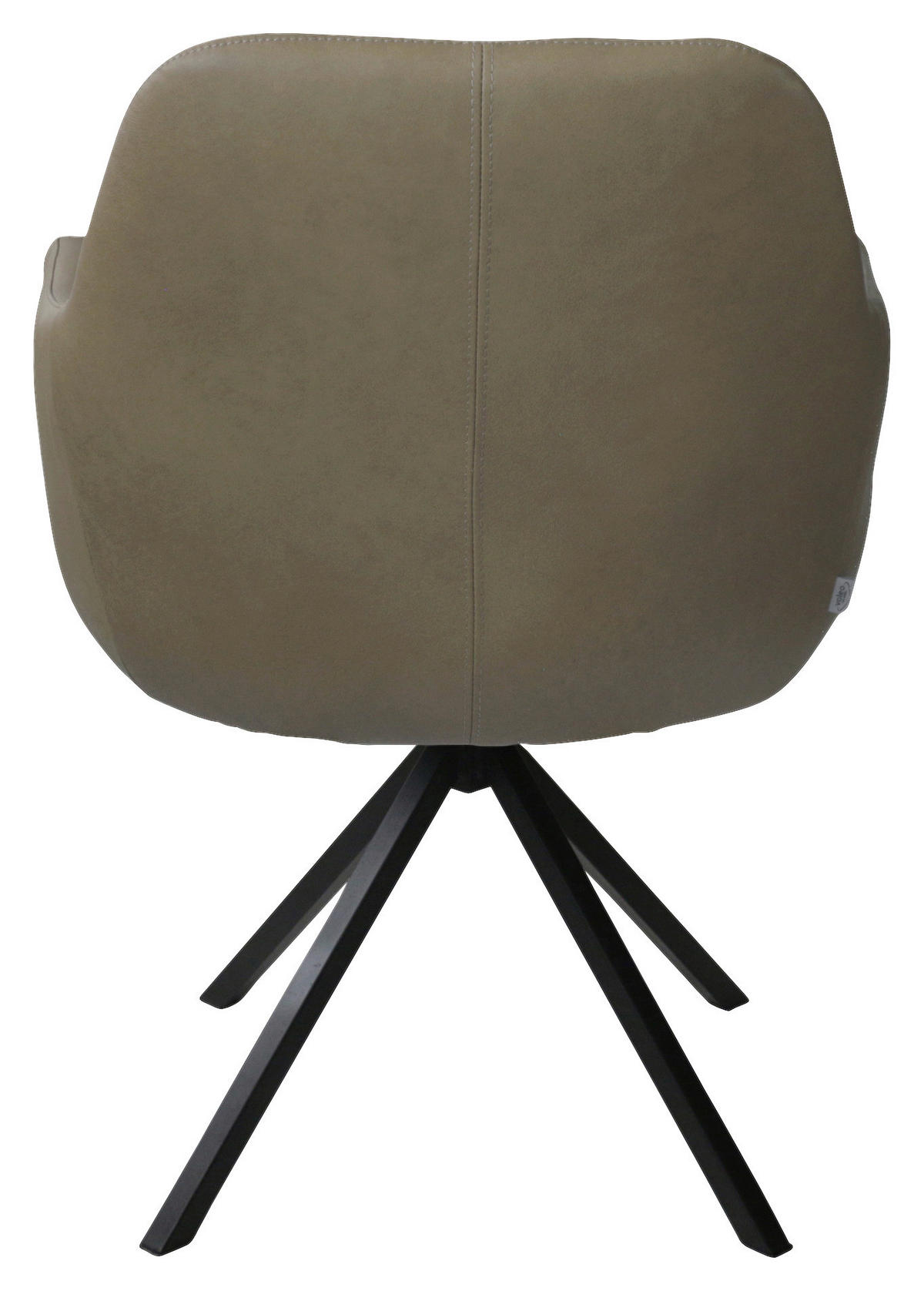 ARMLEHNSTUHL  in Stahl Echtleder pigmentiert  - Anthrazit/Graubraun, Design, Leder/Metall (57/85,5/65cm) - Voleo