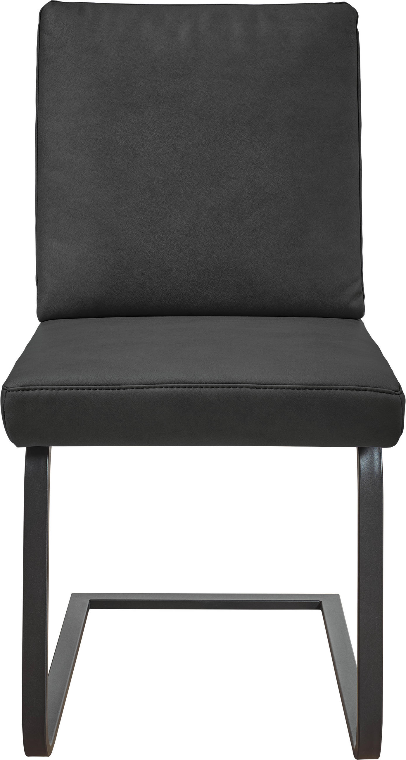 SCHWINGSTUHL  in Stahl Mikrofaser  - Dunkelgrau/Schwarz, Design, Textil/Metall (46/92/60cm) - Dieter Knoll