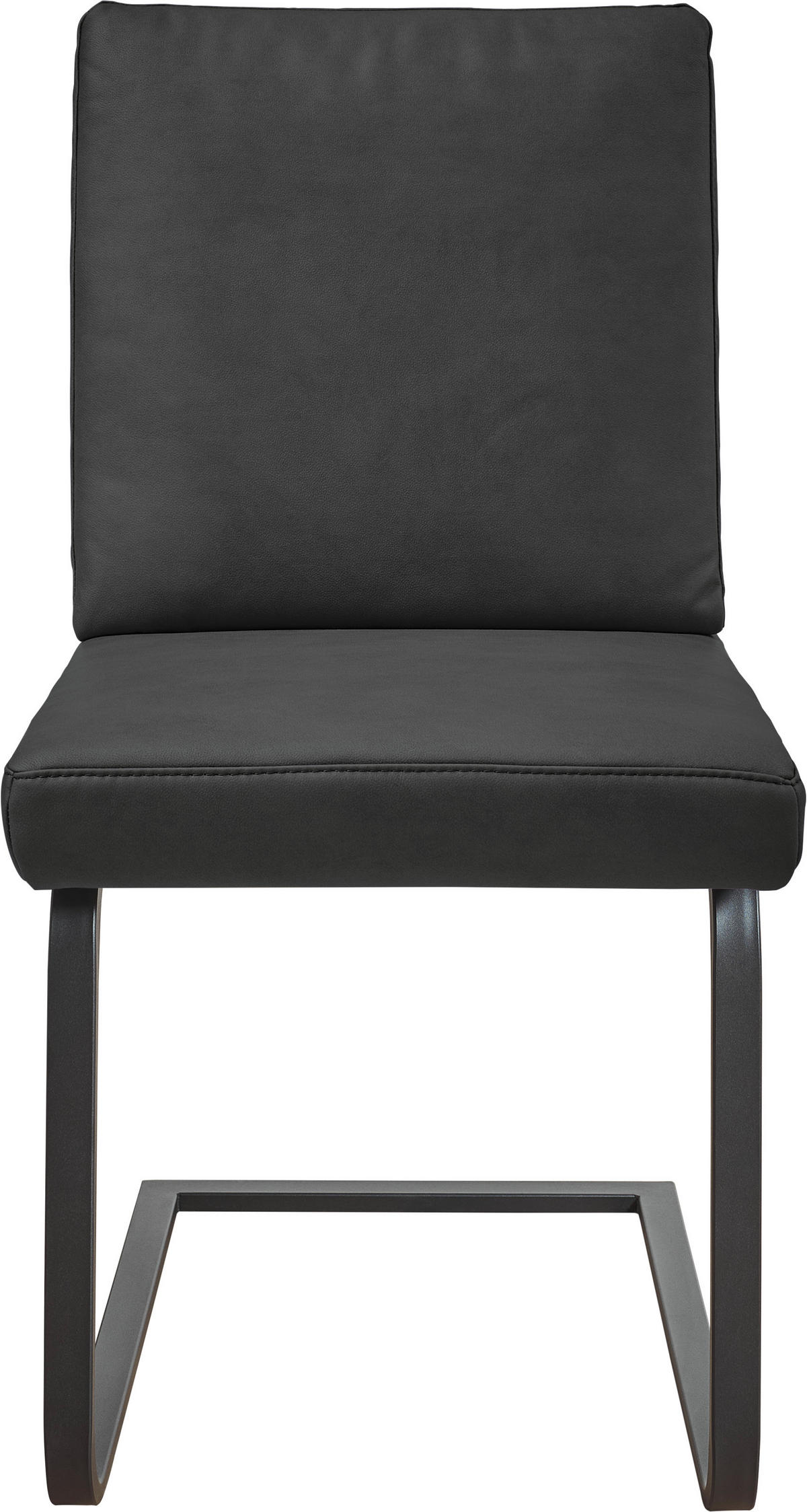 SCHWINGSTUHL  in Stahl Mikrofaser  - Dunkelgrau/Schwarz, Design, Textil/Metall (46/92/60cm) - Dieter Knoll