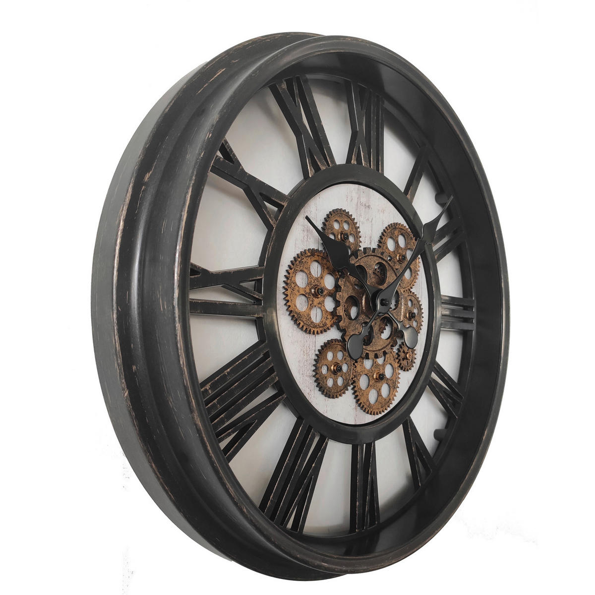 WANDUHR Ophelia Schwarz  - Schwarz, Design, Glas/Kunststoff (50,8/50,cm)