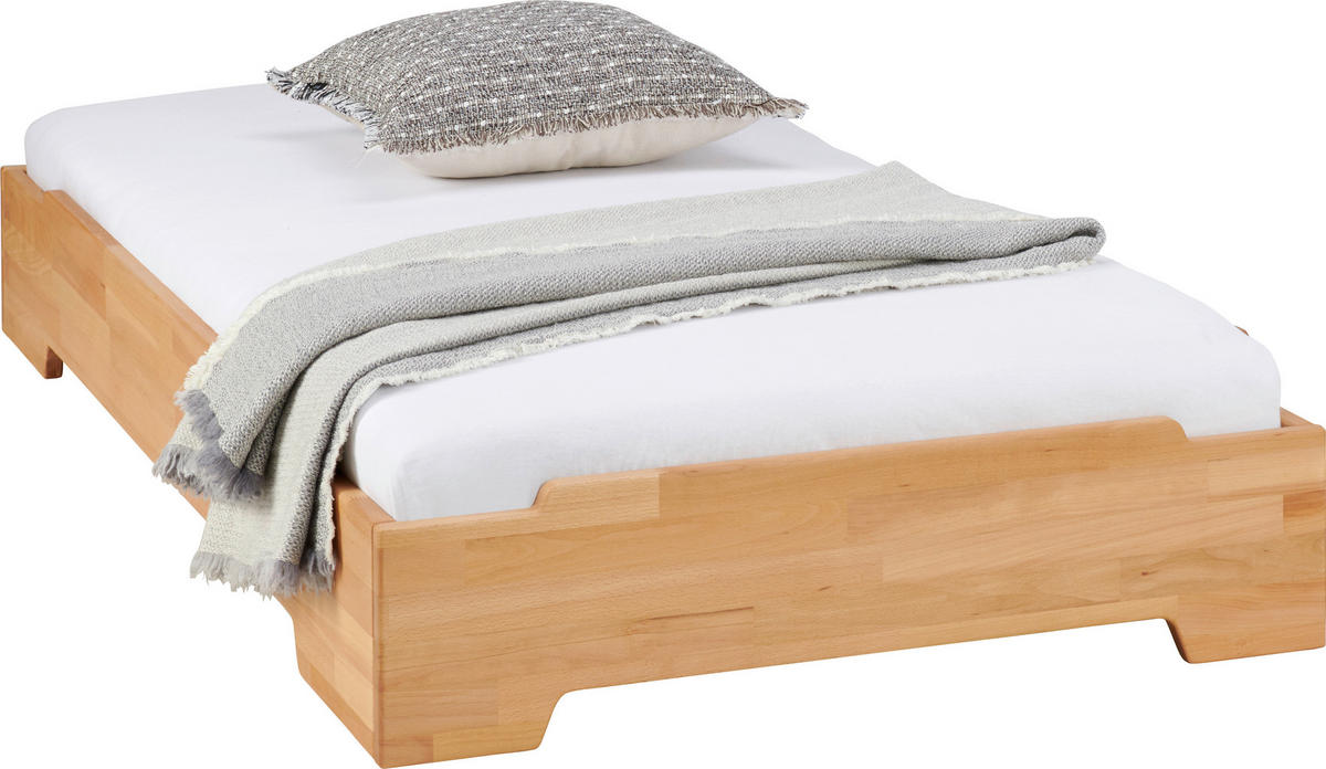 STAPELBETT  90/200 cm  Kernbuche  - Kernbuche, Natur, Holz (90/200cm) - MID.YOU