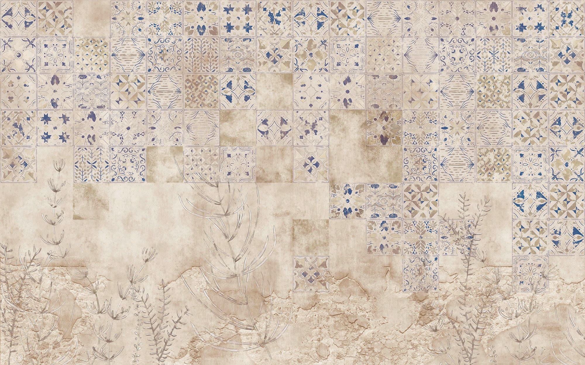 Komar Vliestapete Murmurous Marrakesh Braun, Grau 400x250 cm
