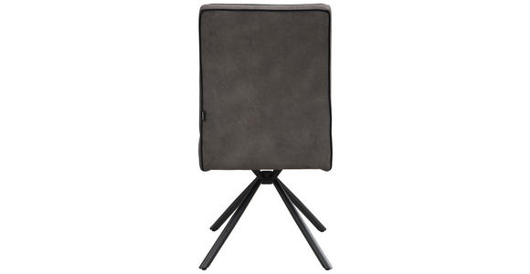 STUHL - Schwarz/Grau, Design, Textil/Metall (46,5/91/62,5cm) - Ambia Home