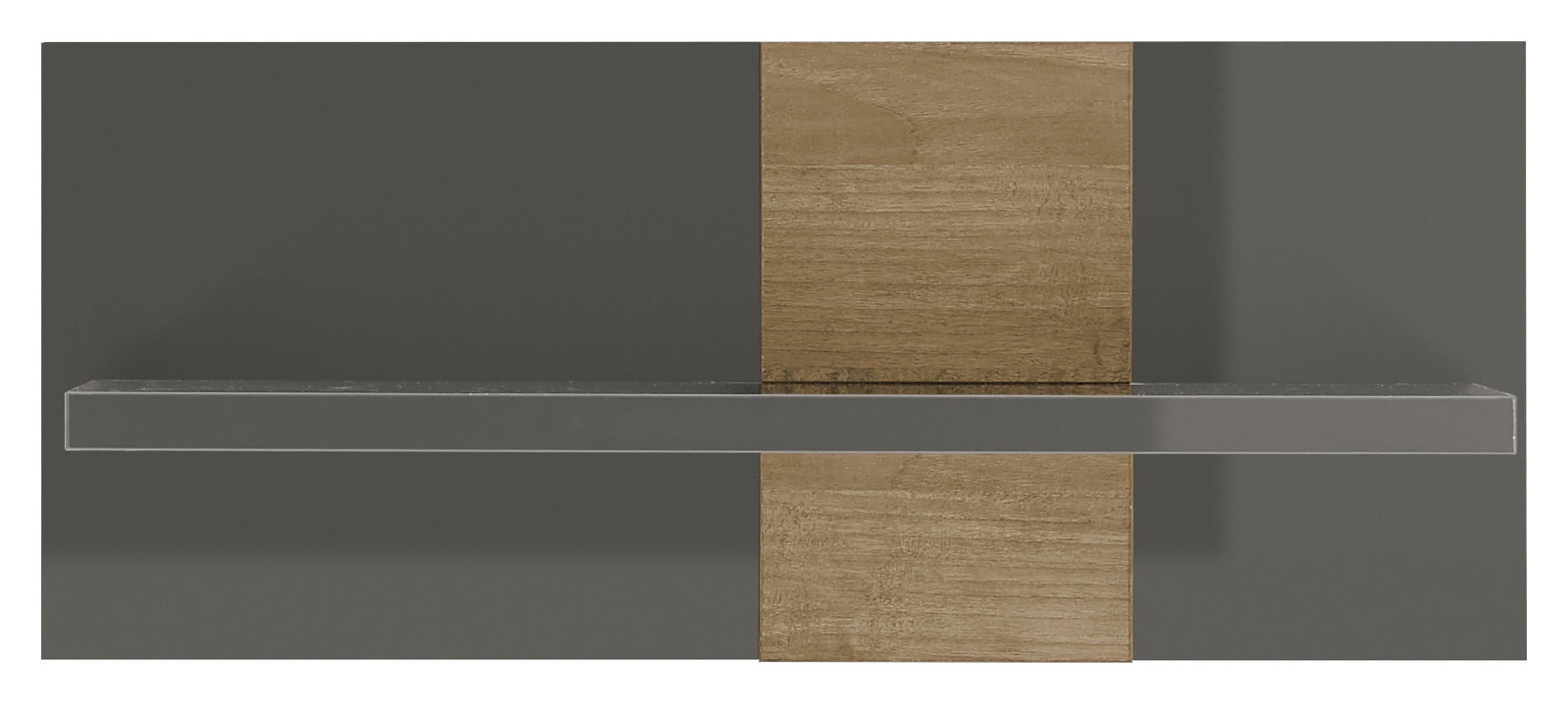 WANDBOARD Eichefarben, Dunkelgrau  - Eichefarben/Dunkelgrau, Basics, Holzwerkstoff (60/25/27cm)