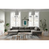 WOHNLANDSCHAFT Grau Samt, Velours  - Wengefarben/Grau, MODERN, Holz/Textil (354/85/201cm) - Trendmanufaktur