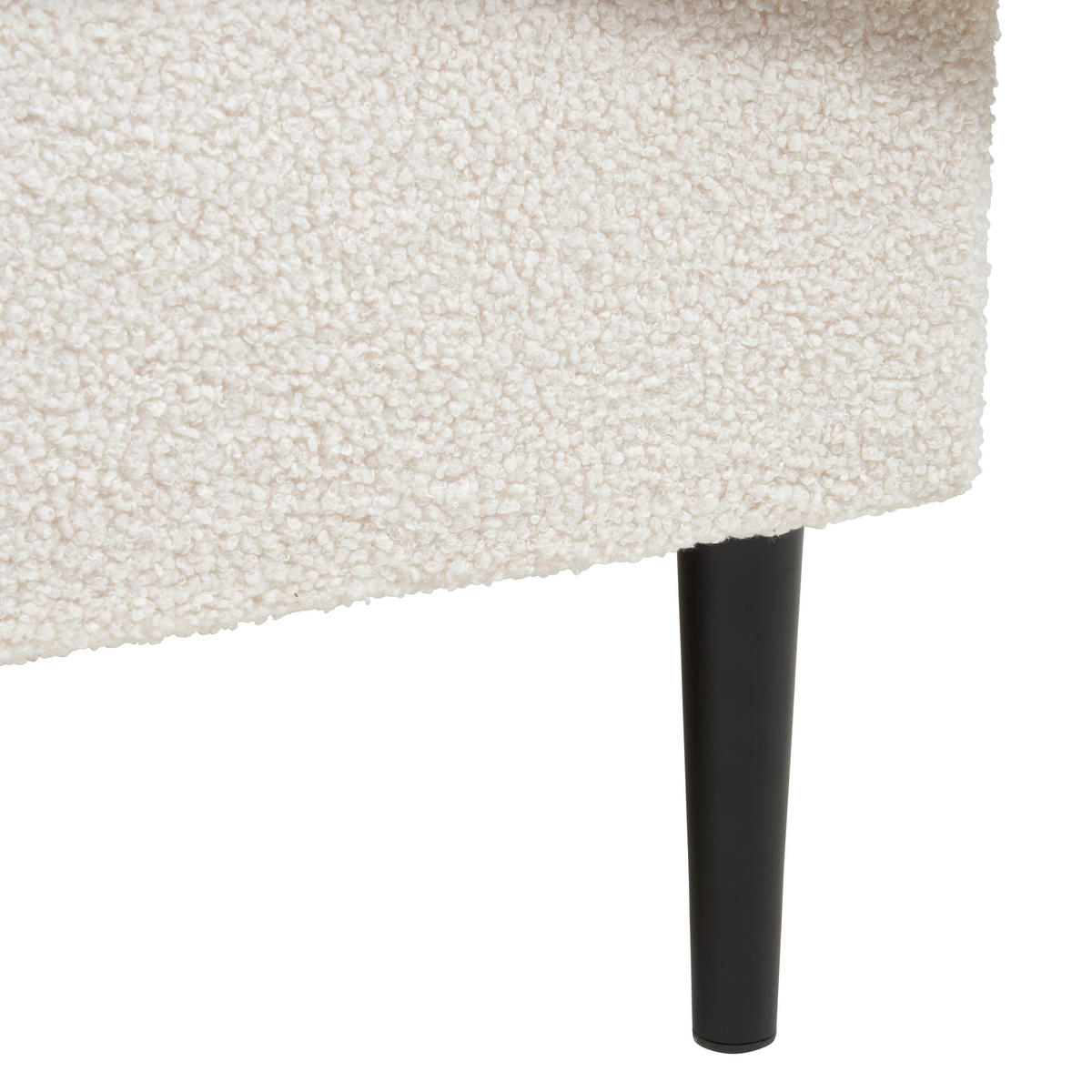 ČALÚNENÁ POSTEĽ, 180/200 cm, prírodná farba - čierna/prírodná farba, Modern, kov/drevo (180/200cm) - Livetastic