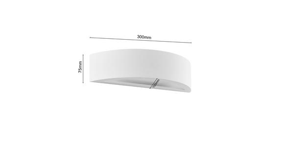 WANDLEUCHTE Alessia 30/10/7,5 cm  - Weiß, Basics, Stein (30/10/7,5cm) - Novel