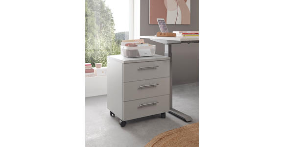 ROLLCONTAINER 40/56/39 cm  - Silberfarben/Grau, MODERN, Holzwerkstoff/Kunststoff (40/56/39cm) - Carryhome