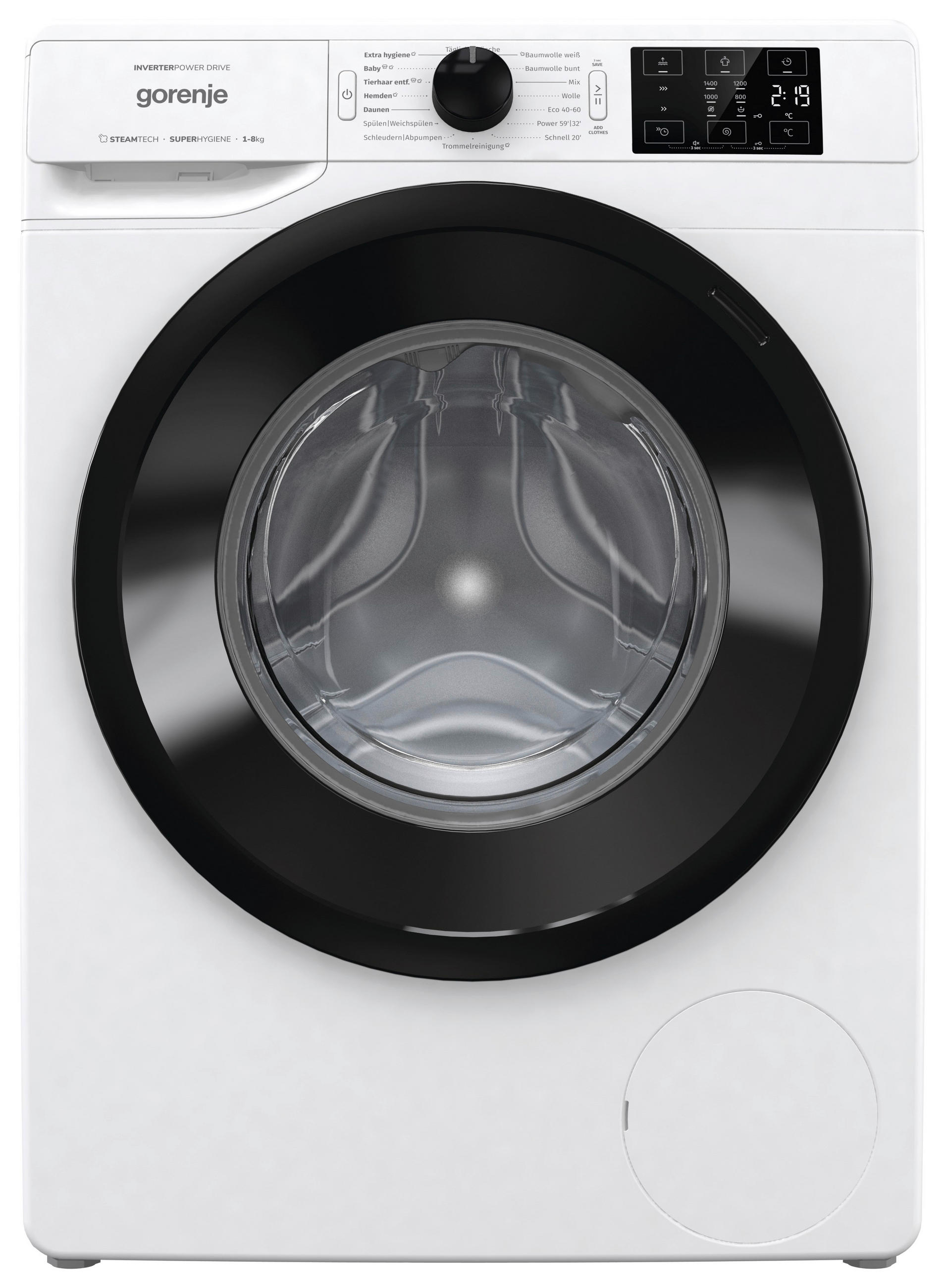 WASCHMASCHINE WNEI84APS  - Weiß, Basics, Metall (60/85/54,5cm) - Gorenje