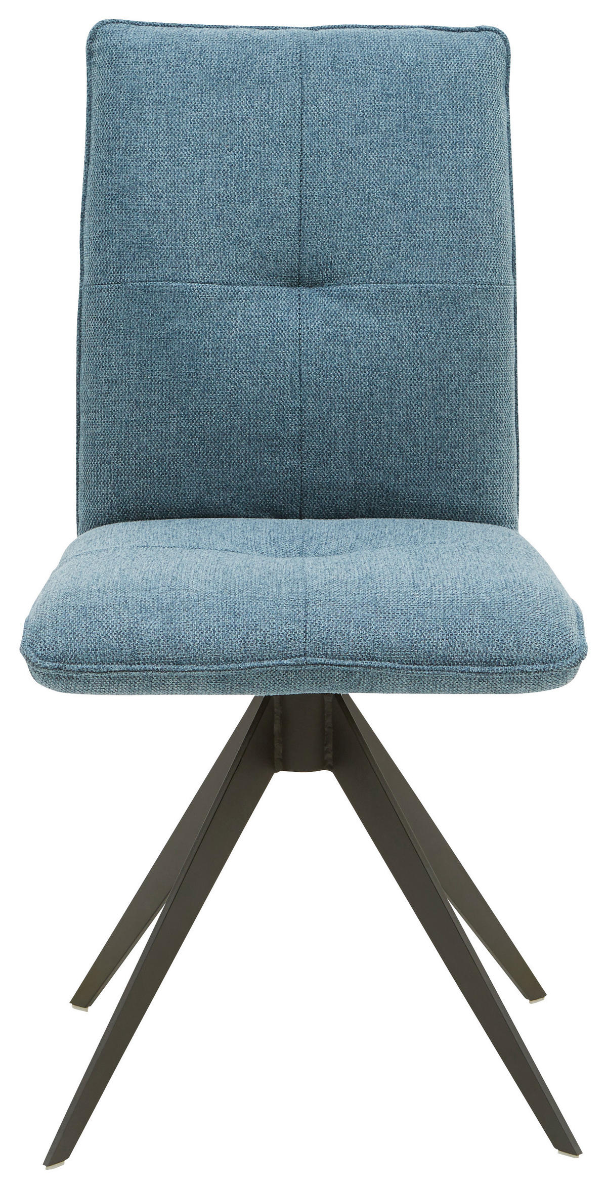 STUHL  in Stahl Flachgewebe Metall, Textil  - Blau/Schwarz, Design, Textil/Metall (46/91/62cm) - Dieter Knoll