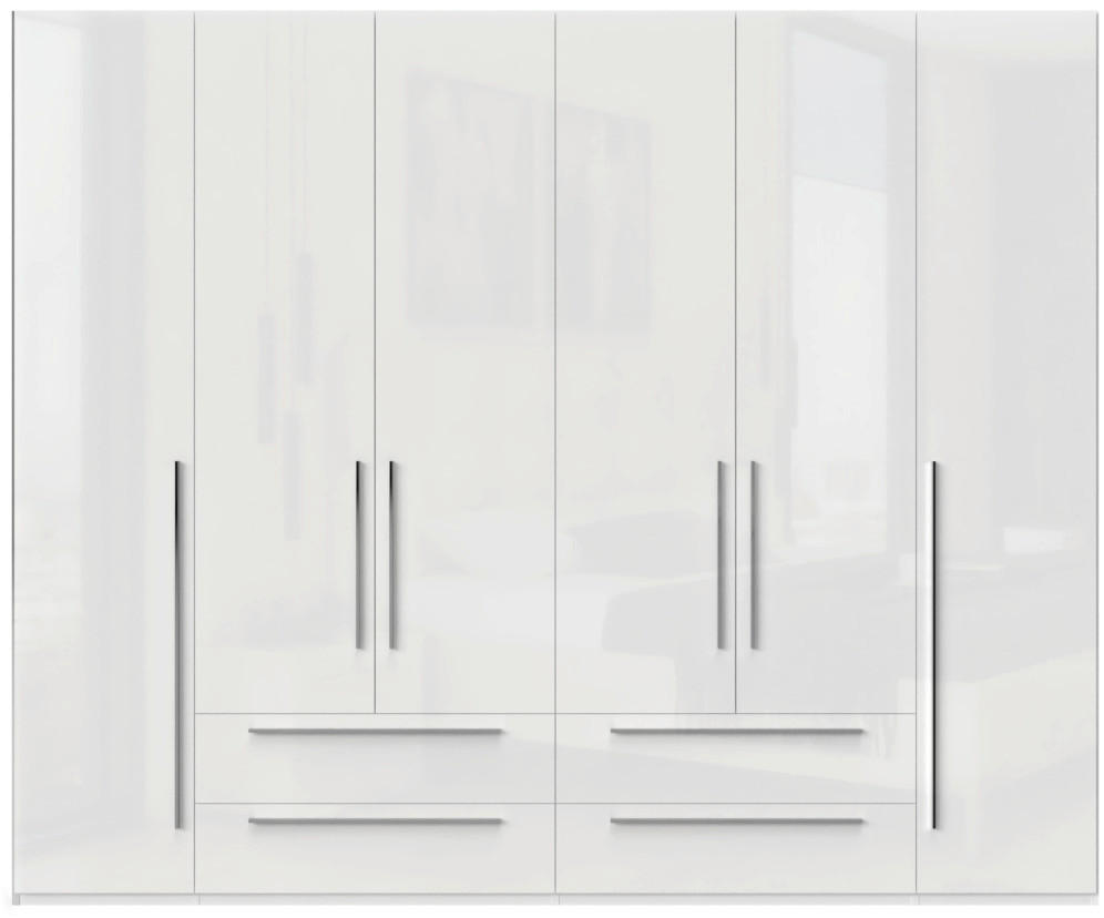 ORMAR SA KLASIČNIM VRATIMA bela, bela visoki sjaj  272/224/56 cm  - bela visoki sjaj/bela, Dizajnerski, pločasti materijal/plastika (272/224/56cm)