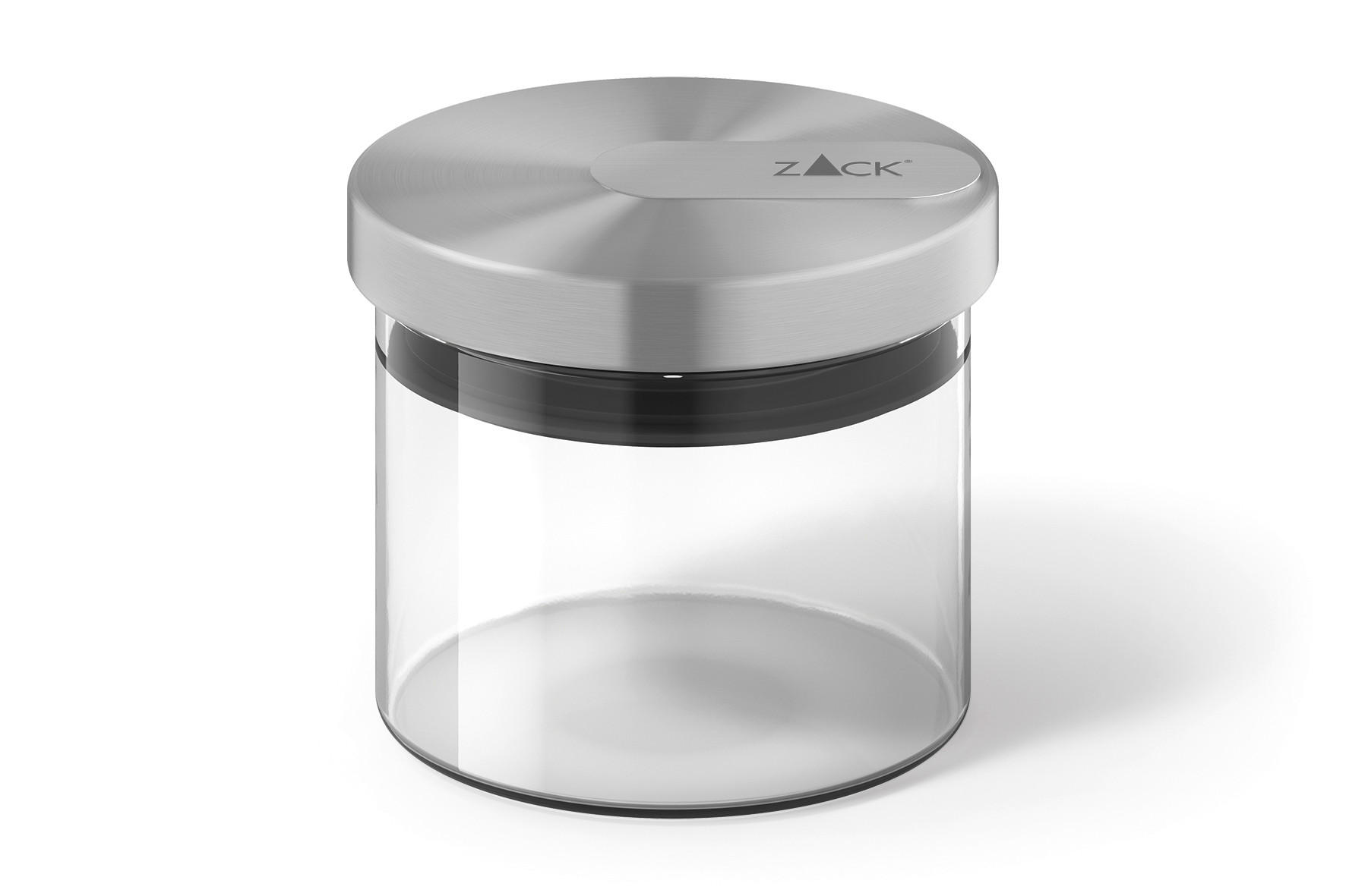 VORRATSDOSE Cundo 0,300 L  - Edelstahlfarben, KONVENTIONELL, Glas/Metall (10,5/8,8cm) - Zack