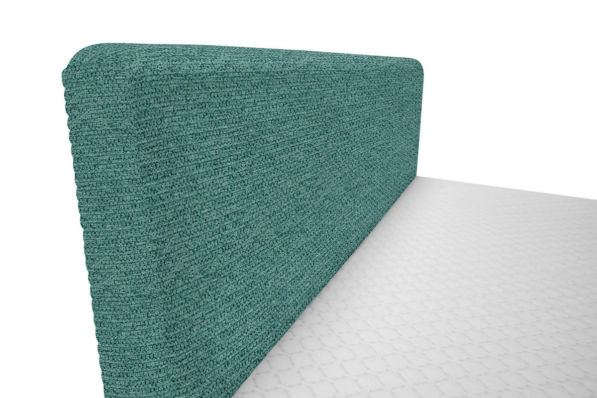 BOXBETT 140/200 cm  in Petrol  - Petrol/Schwarz, Design, Holz/Holzwerkstoff (140/200cm) - Xora