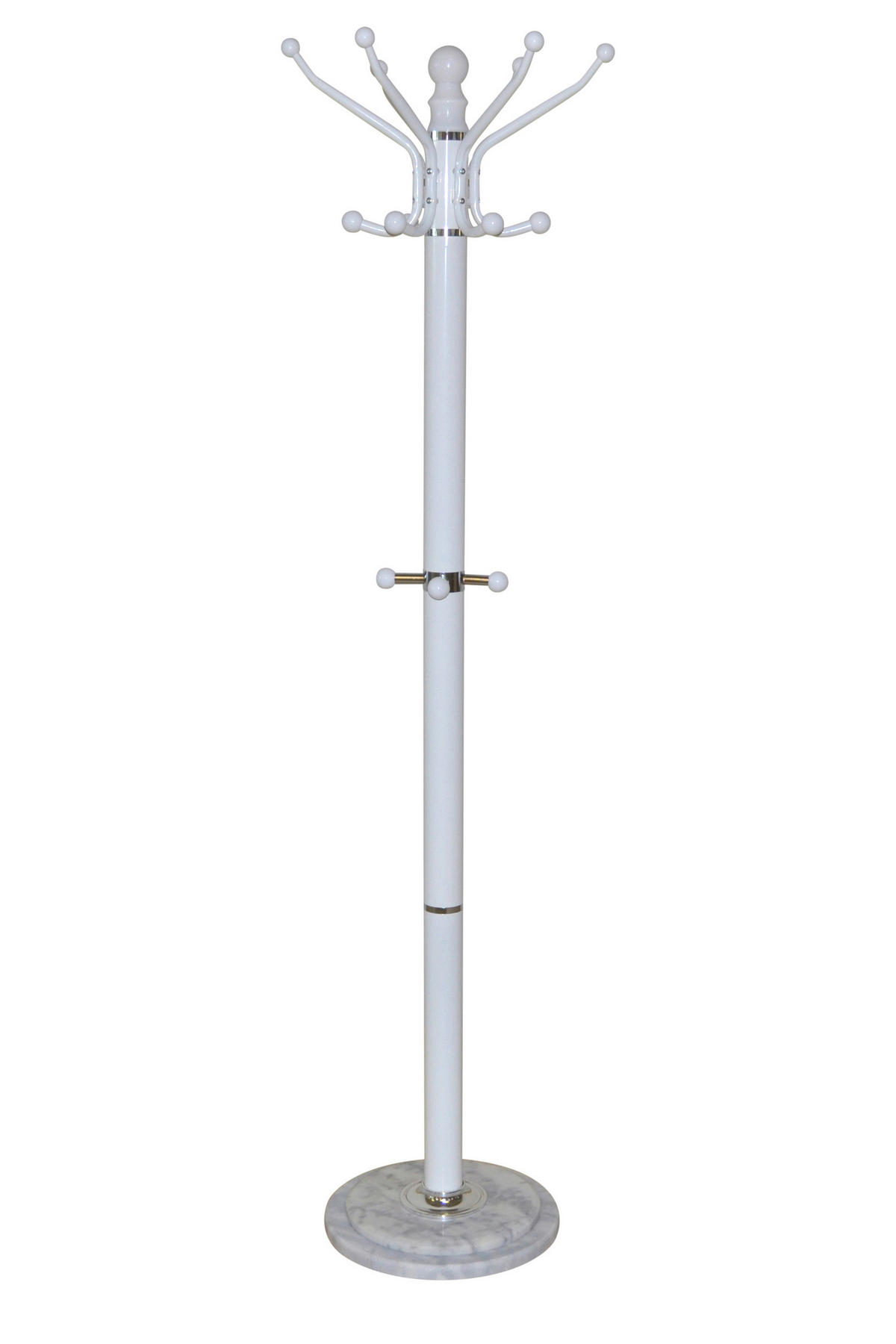 KLEIDERSTÄNDER in Weiß   - Weiß, Design, Stein/Metall (47/47/176cm) - MID.YOU