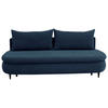 SCHLAFSOFA in Webstoff, Plüsch Dunkelblau  - Schwarz/Dunkelblau, Design, Textil (213/89/105cm) - Novel