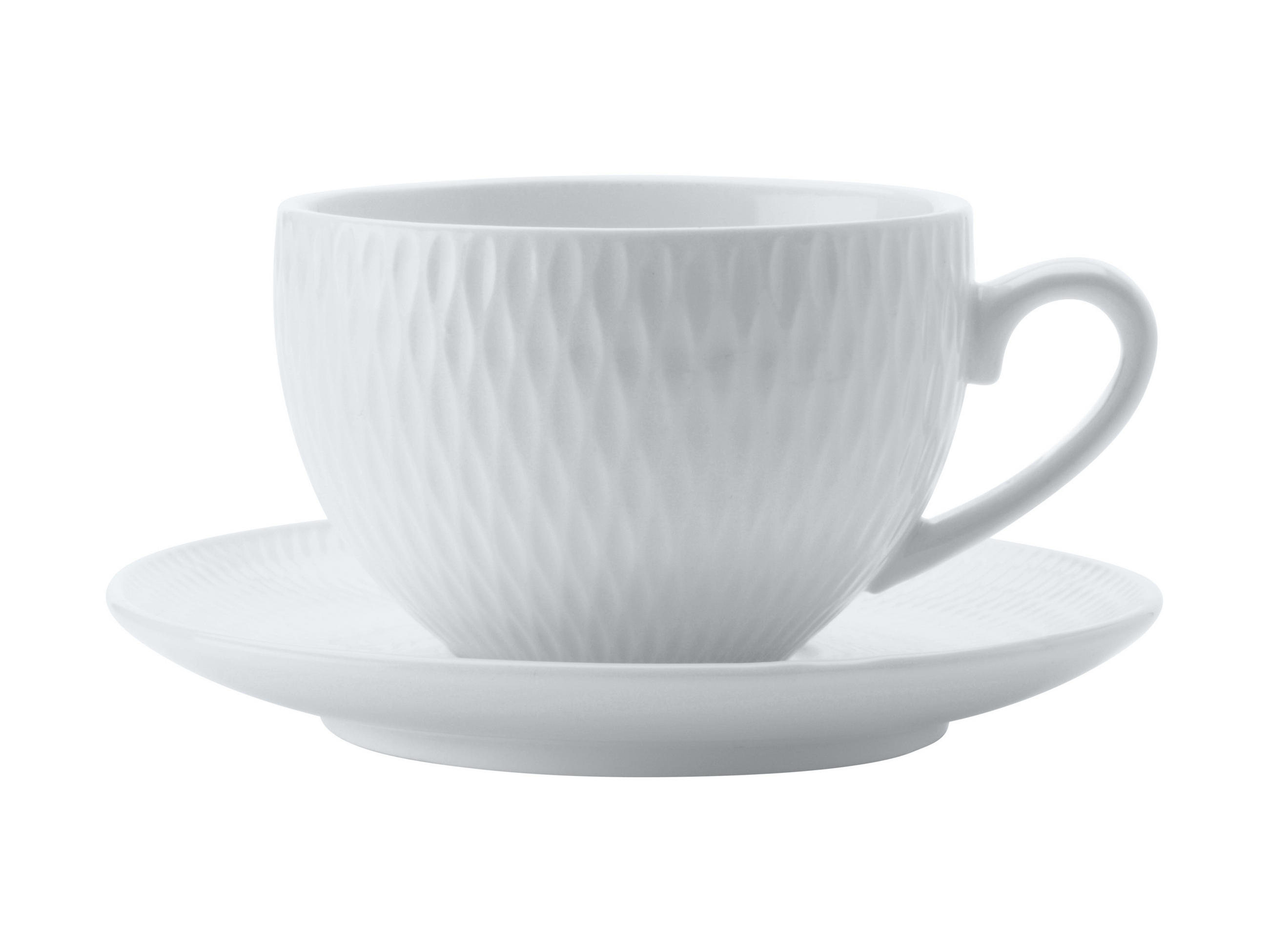 ŠÁLKA NA ESPRESSO S TANIERIKOM    - biela, Basics, keramika (90ml) - Maxwell & Williams