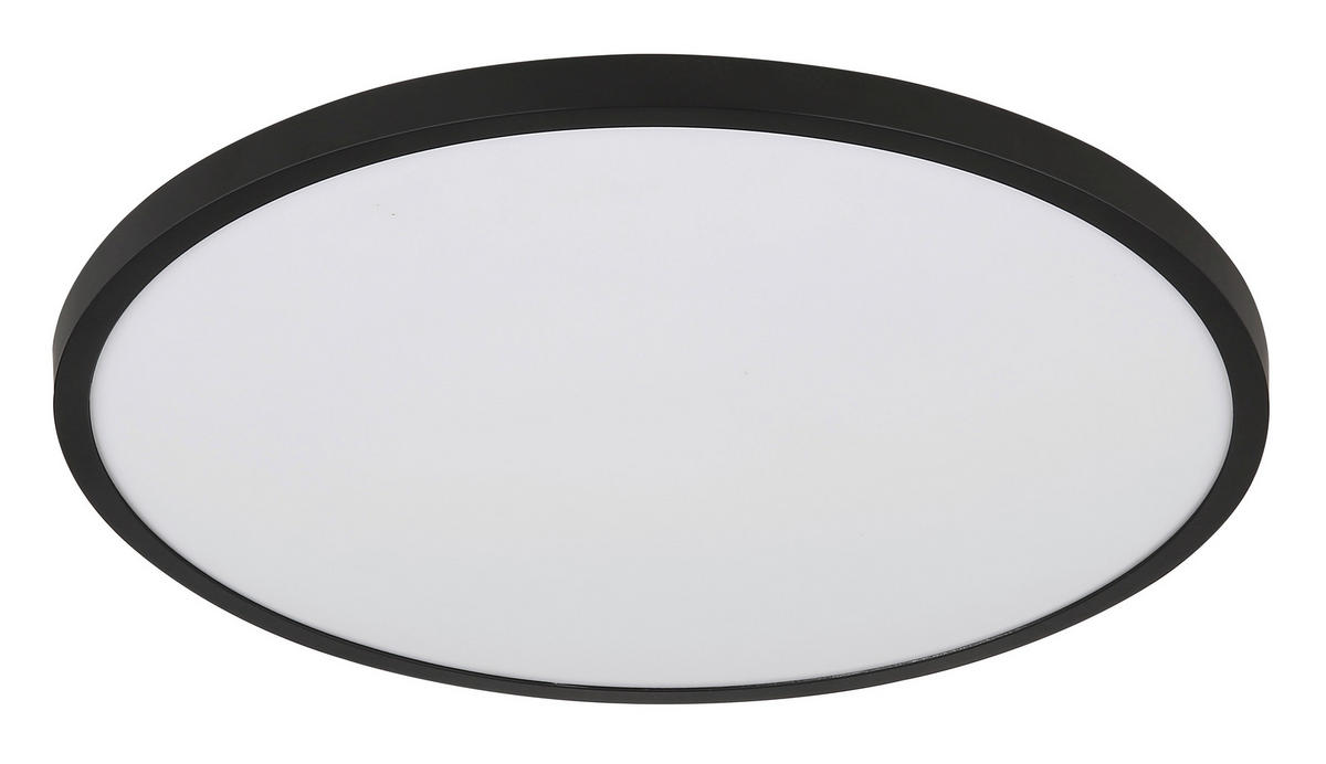 LED-DECKENLEUCHTE NIELSEN 30/3,5 cm   - Schwarz/Weiß, KONVENTIONELL, Kunststoff (30/3,5cm) - Globo