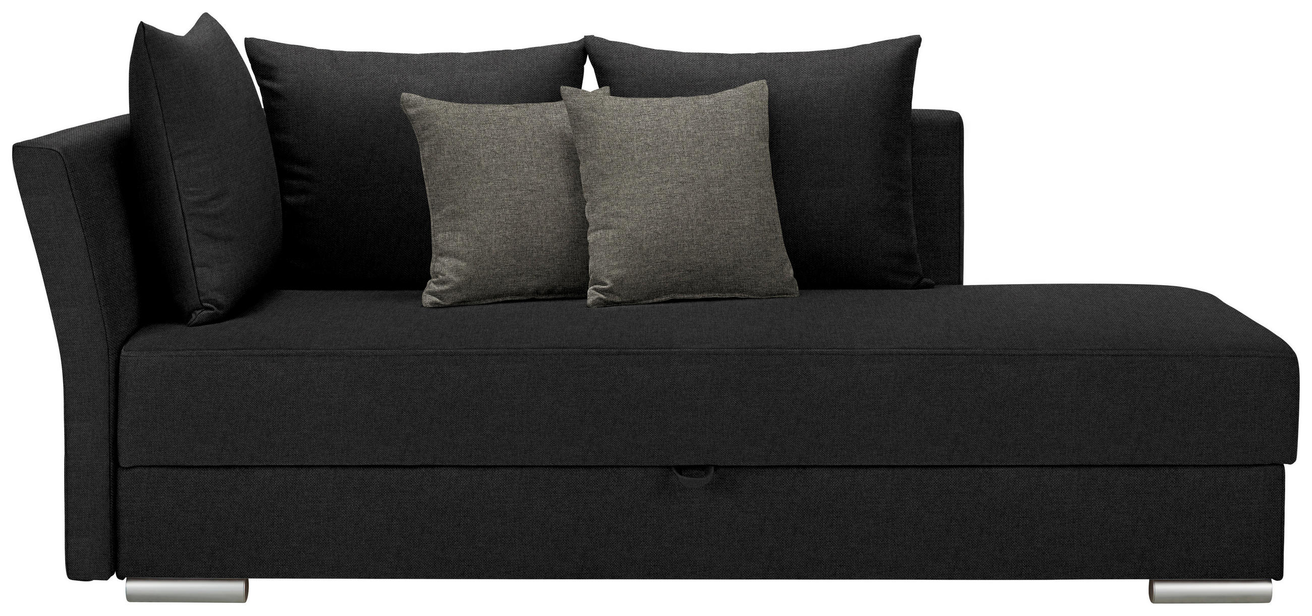 HEVERŐ textil grafitszürke  - krómszínű/grafitszürke, Design, műanyag/textil (220/93/100cm) - Xora