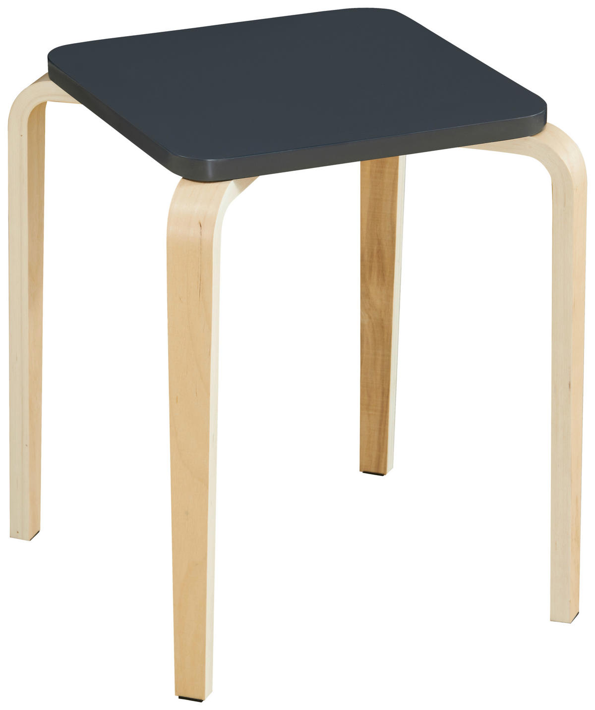 STAPELHOCKER Anthrazit, Naturfarben  - Anthrazit/Naturfarben, Basics, Holz (33/45/33cm) - Boxxx