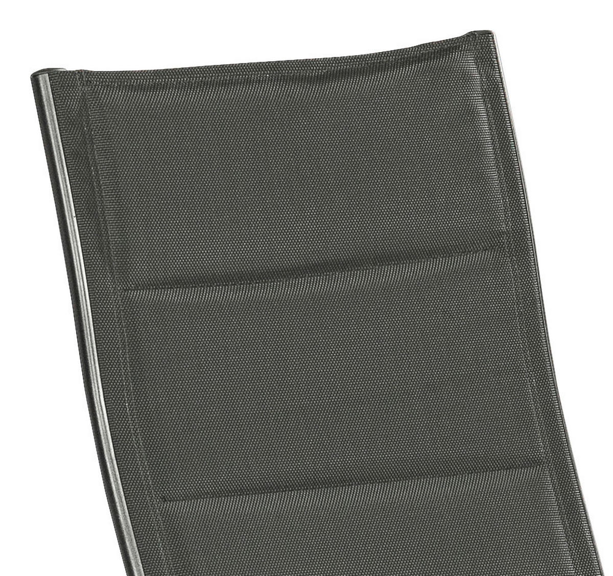 GARTENKLAPPSESSEL Aluminium Graphitfarben, Dunkelgrau  - Dunkelgrau/Graphitfarben, KONVENTIONELL, Textil/Metall (63/118/73cm) - Gardenson