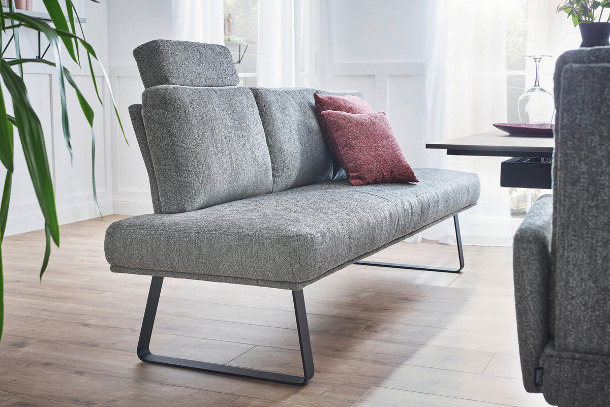SITZBANK 209/92/78 cm  in Orange, Eichefarben  - Eichefarben/Orange, Design, Holz/Textil (209/92/78cm) - Dieter Knoll