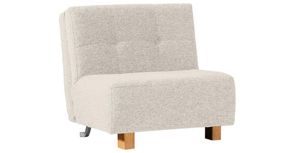 SCHLAFSESSEL Juice Flachgewebe Naturfarben Fußauswahl, Stoffauswahl, Liegefunktion  - Naturfarben, Design, Holz/Textil (85/92/102cm) - Novel