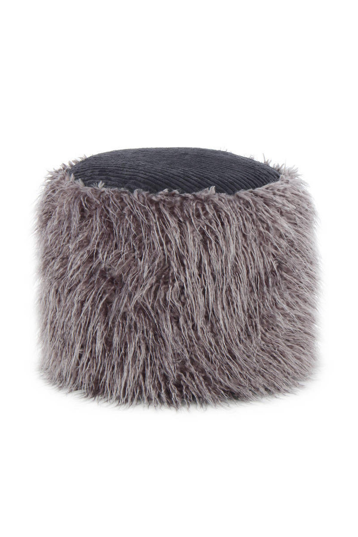 POUF in Dunkelgrau Kunststoff  - Dunkelgrau, Basics, Kunststoff (45/38/45cm) - Kayoom