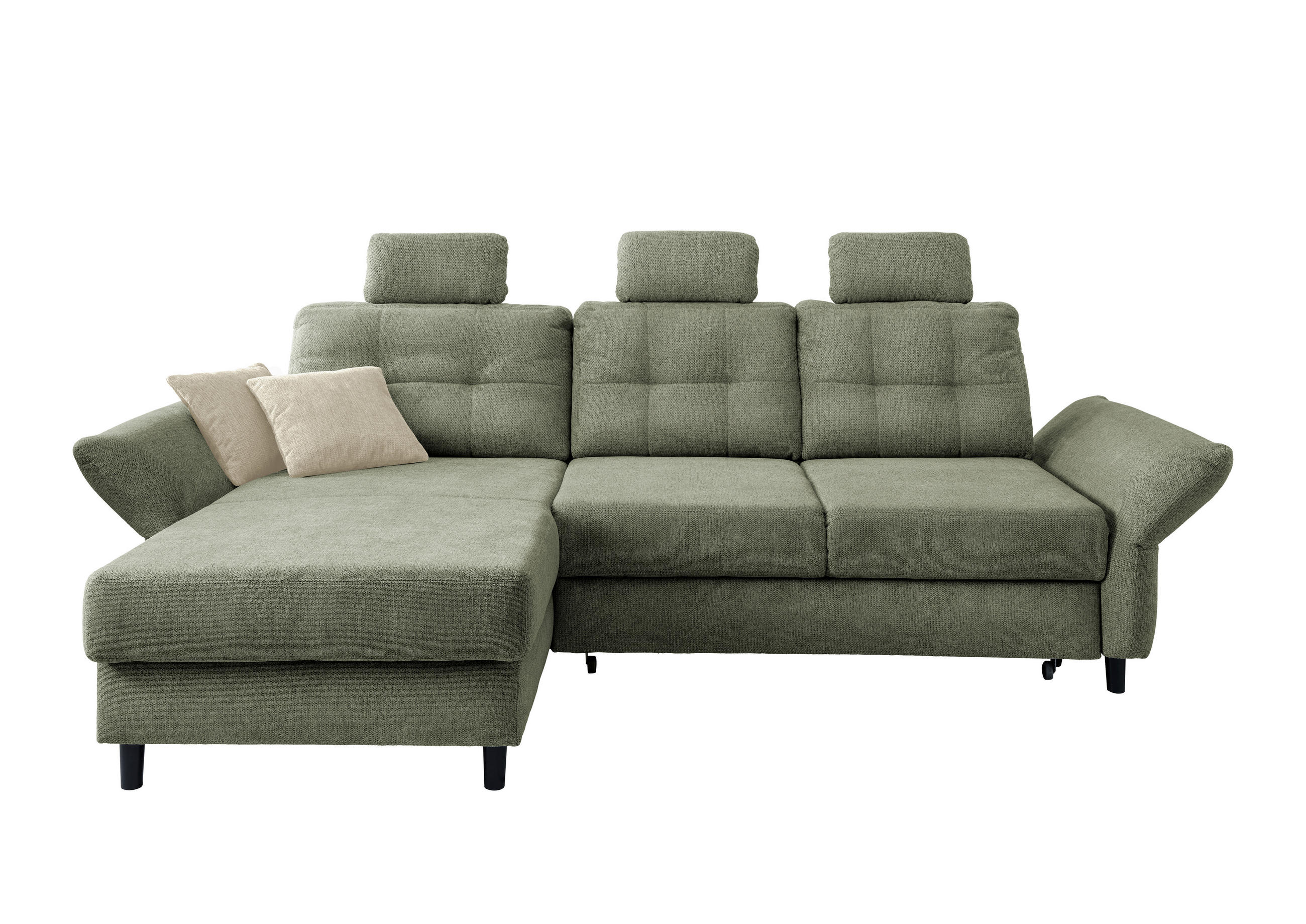 Freisteller von Livetastic ECKSOFA Dunkelgrün Chenille.