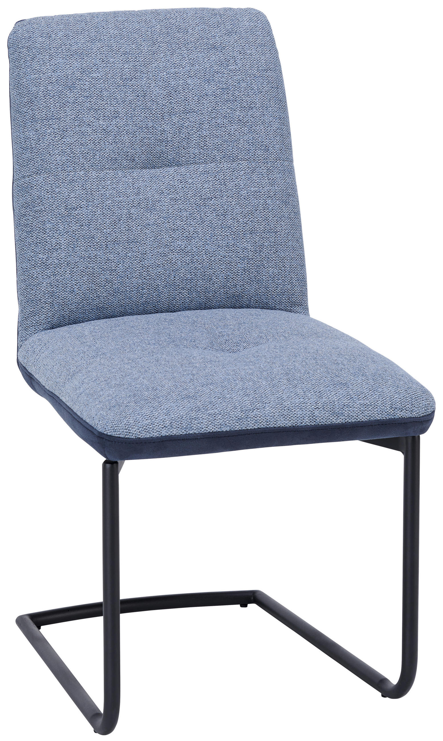 SCHWINGSTUHL  in Stahl Flachgewebe  - Blau/Anthrazit, Design, Textil/Metall (48/91/62cm) - Dieter Knoll