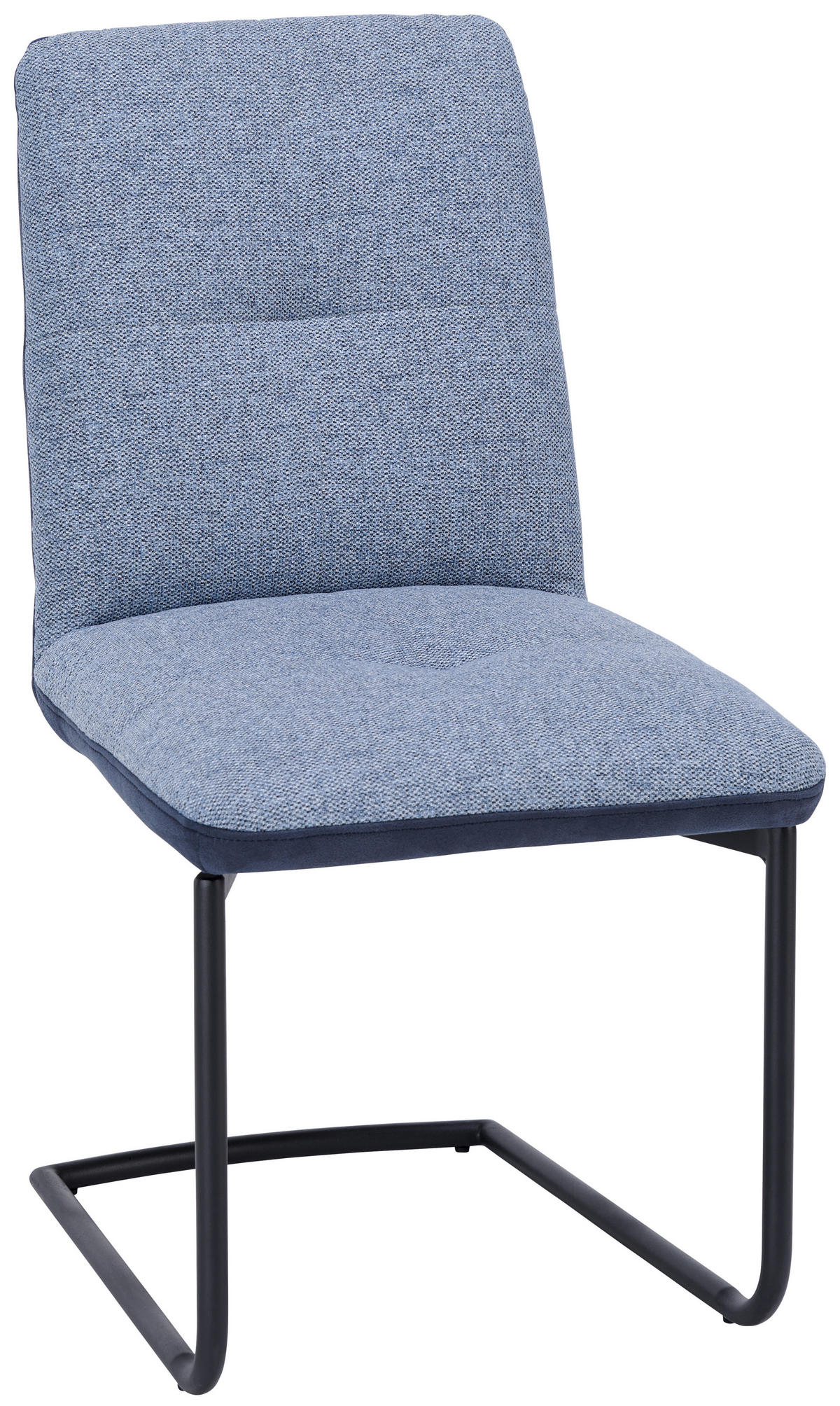 SCHWINGSTUHL  in Stahl Flachgewebe  - Blau/Anthrazit, Design, Textil/Metall (48/91/62cm) - Dieter Knoll