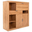 HIGHBOARD  in 132/126/42 cm  - Wildeiche/Alufarben, Natur, Holz (132/126/42cm) - Carryhome