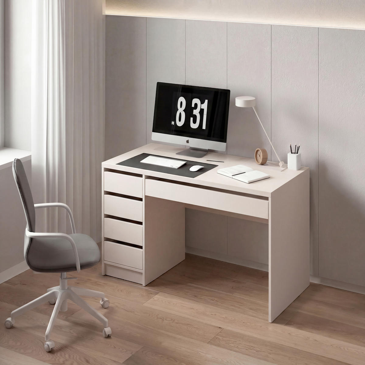 SCHREIBTISCH 120/55/77,6 cm Kaschmir  - Kaschmir, MODERN, Holzwerkstoff (120/55/77,6cm) - Livetastic