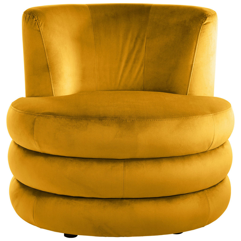 Thumbnail - Livetastic Designsessel Magari, Gold, Textil, 90x82x85 cm, Made in EU, Wohnzimmer, Sessel, Polstersessel
