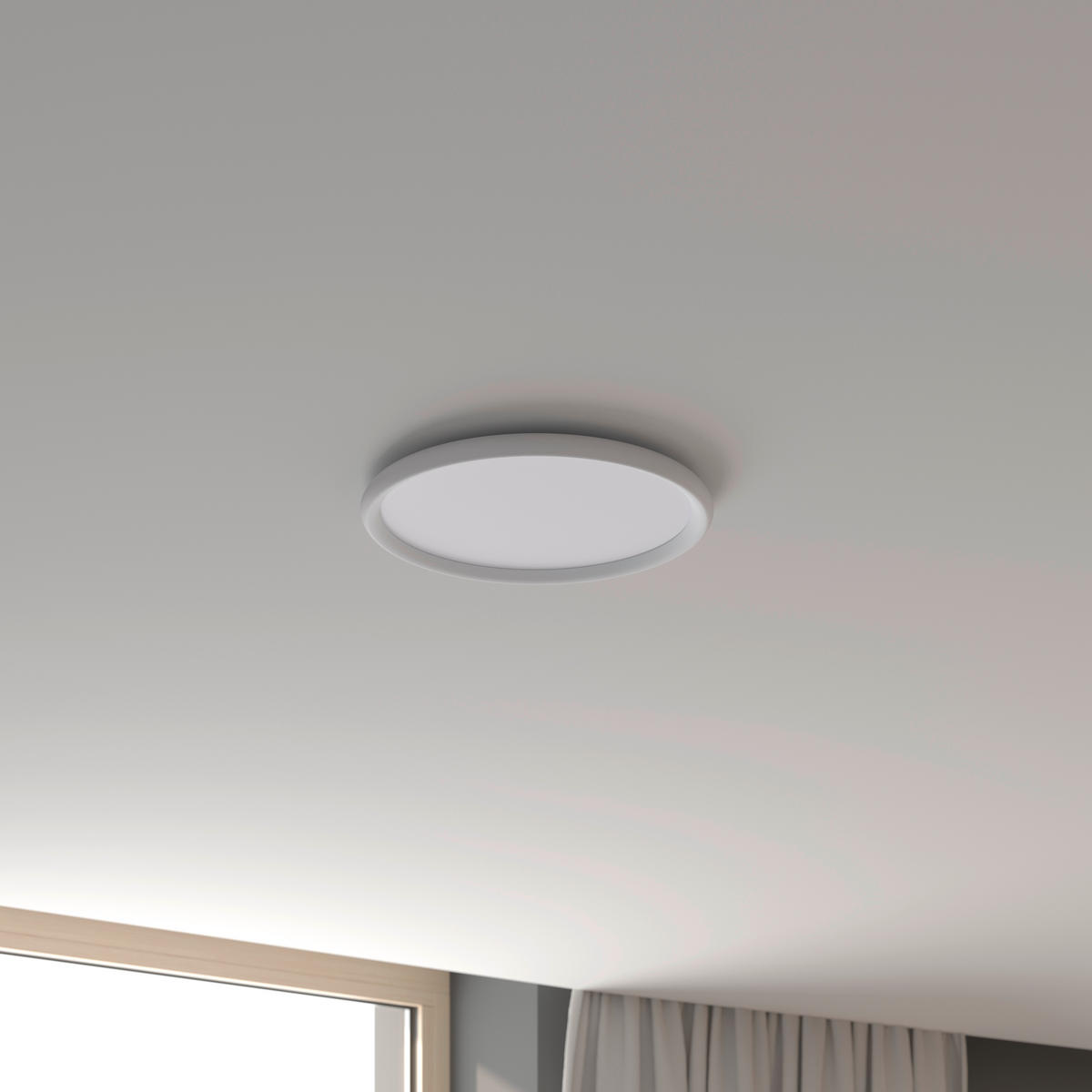LED-DECKENLEUCHTE Rugby 40/3,5 cm   - Weiß, Basics, Kunststoff (40/3,5cm) - Novel