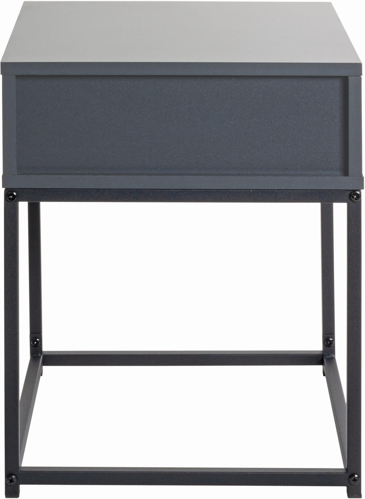 NACHTKÄSTCHEN 40/50/40 cm  in Anthrazit, Schwarz  - Anthrazit/Schwarz, MODERN, Holzwerkstoff/Metall (40/50/40cm)