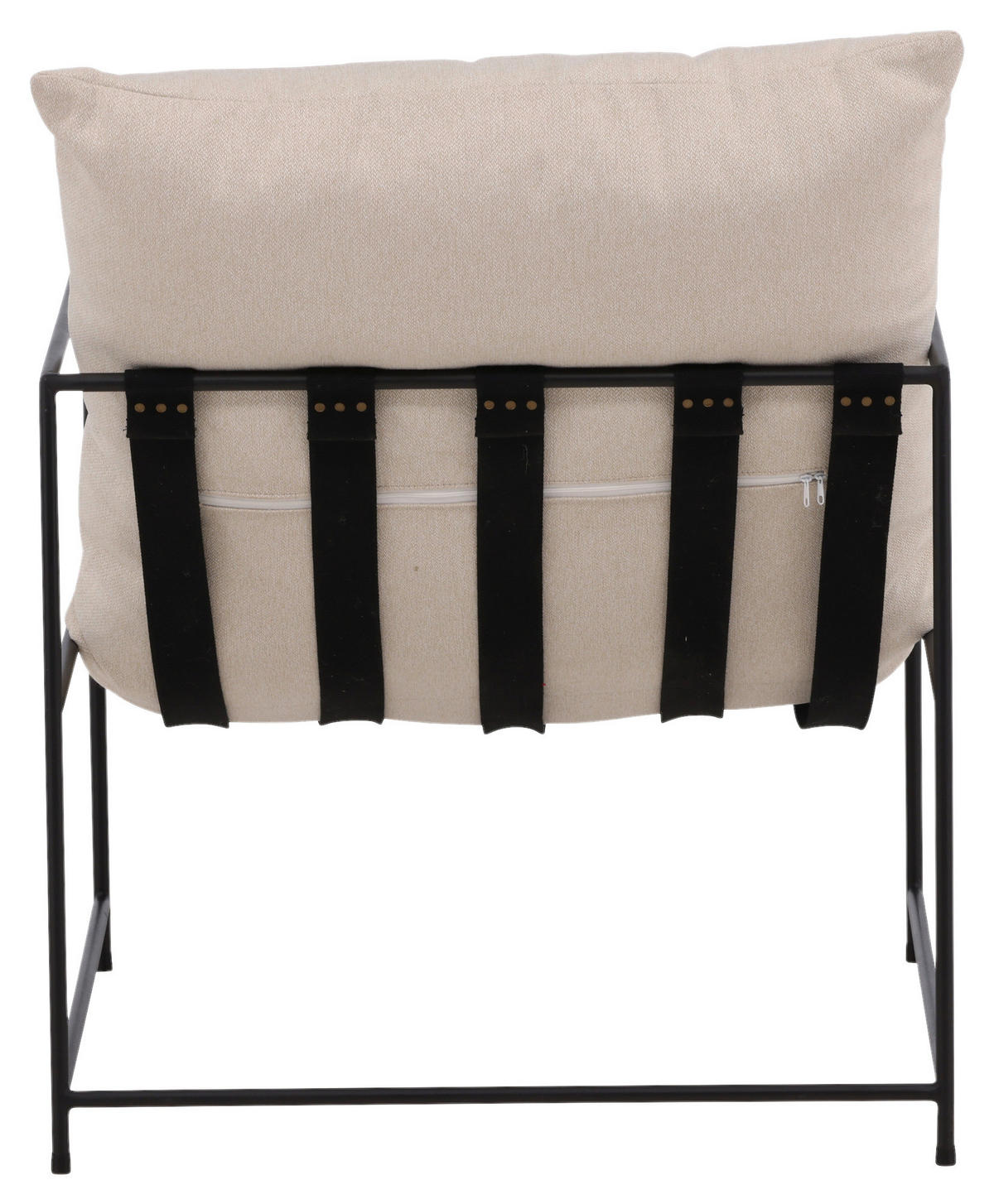 FÅTÖLJ i textil, metall vit  - vit, Design, metall/textil (68.5/97.5/90cm) - Livetastic