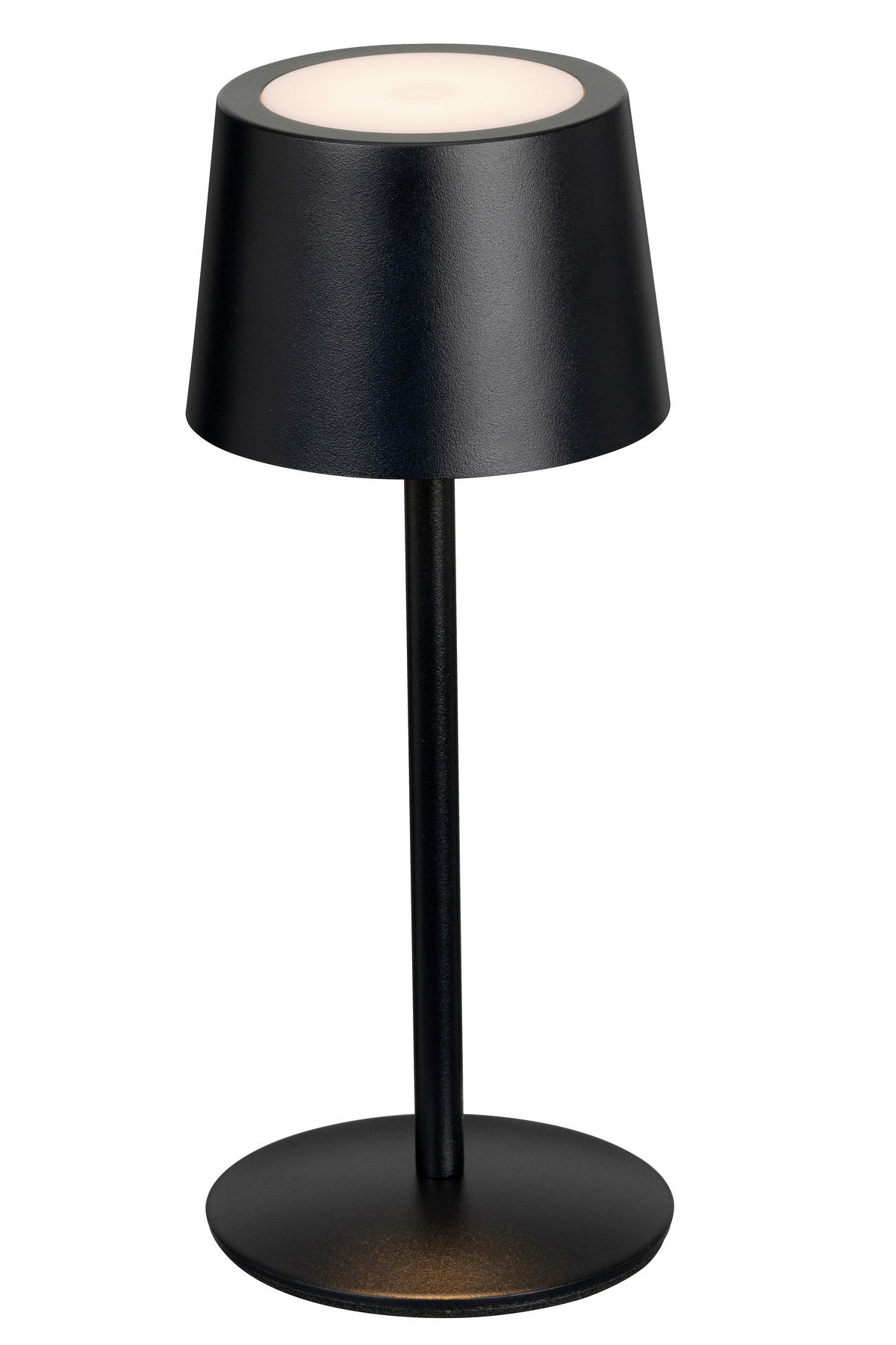 STOLNÍ LAMPA NA BATERIE, 9/22 cm  - černá, Basics, kov (9/22cm) - Novel