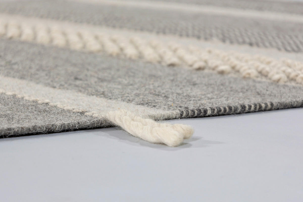 HANDWEBTEPPICH 140/200 cm Botana Grau, Beige  - Beige/Grau, KONVENTIONELL, Textil (140/200cm) - Schöner Wohnen