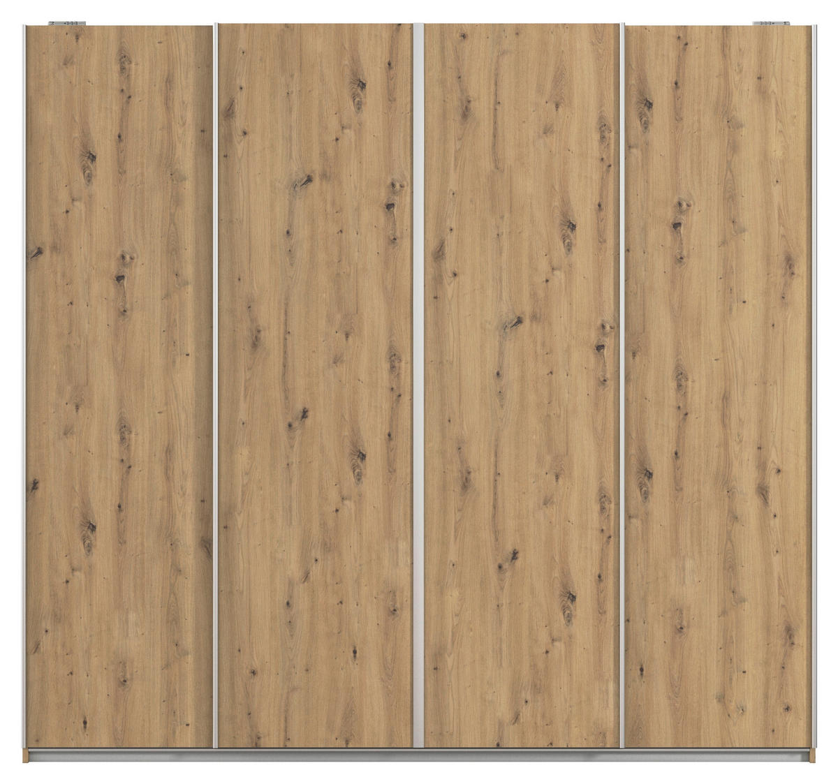 SCHWEBETÜRENSCHRANK in Eiche Artisan  - Alufarben/Eiche Artisan, Modern, Holzwerkstoff/Metall (226/211/62cm) - Rauch Möbel