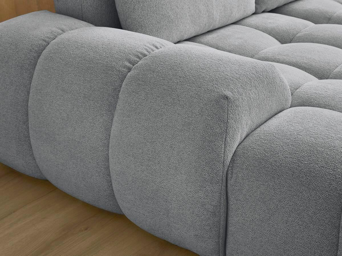 ECKSCHLAFSOFA EVEREST  mit Rücken echt, Armteil links, Armteil rechts Flachgewebe Dunkelgrau  - Dunkelgrau/Schwarz, MODERN, Kunststoff/Textil (198/423/212cm)