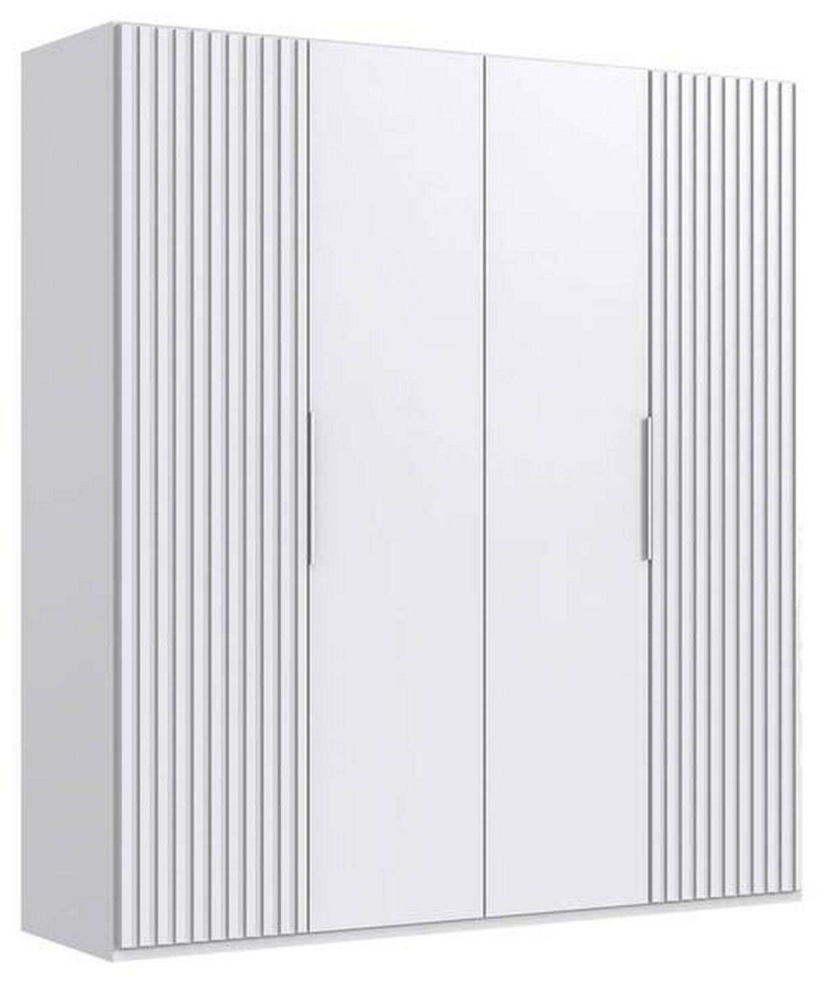 DREHTÜRENSCHRANK in Weiss  - Weiss, Modern, Holzwerkstoff/Metall (200/216/58cm) - MID.YOU