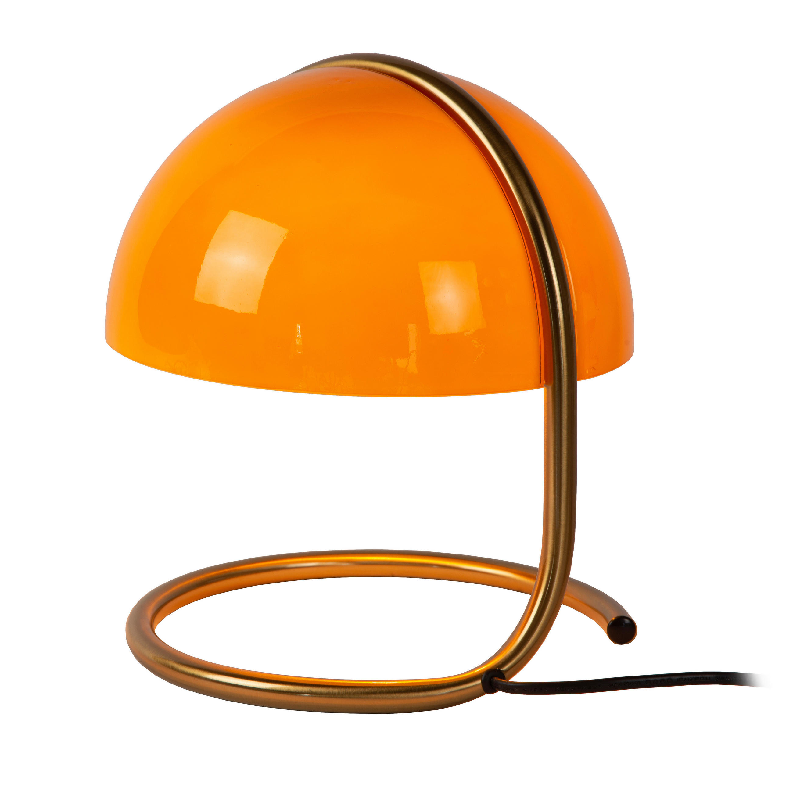 TISCHLEUCHTE Cato 23.5/23.5/25 cm   - Messingfarben/Orange, Design, Glas/Metall (23.5/23.5/25cm) - Lucide
