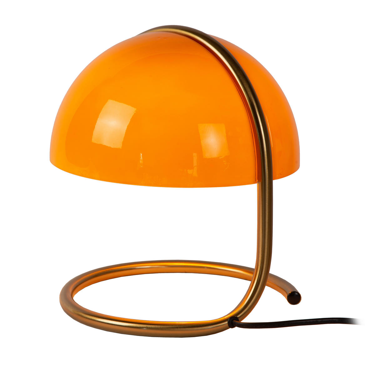 TISCHLEUCHTE 23.5/23.5/25 cm   - Messingfarben/Orange, Design, Glas/Metall (23.5/23.5/25cm) - Lucide