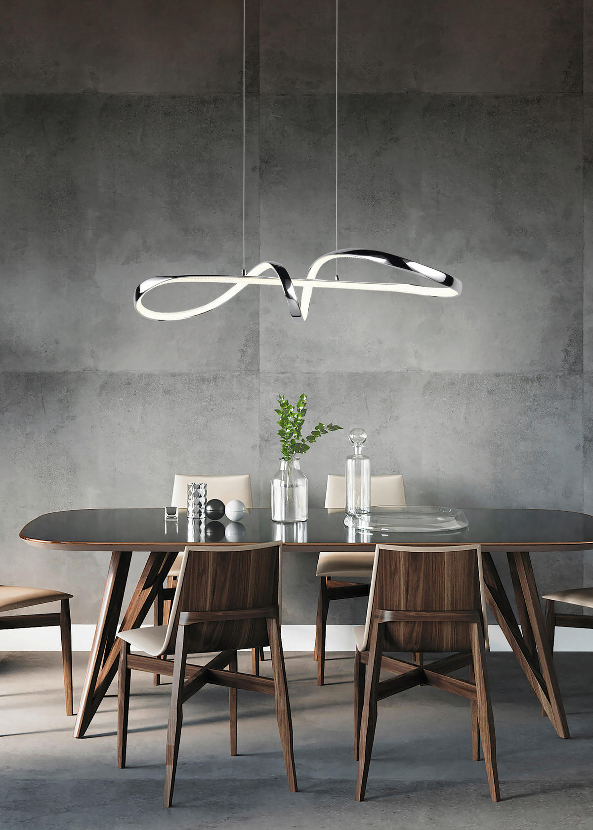 LED VISILICA     81/150/46 cm   - boja hroma, Dizajnerski, metal (81/150/46cm)
