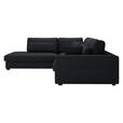 ECKSOFA in Cord Schwarz  - Schwarz, KONVENTIONELL, Kunststoff/Textil (250/314cm) - Carryhome