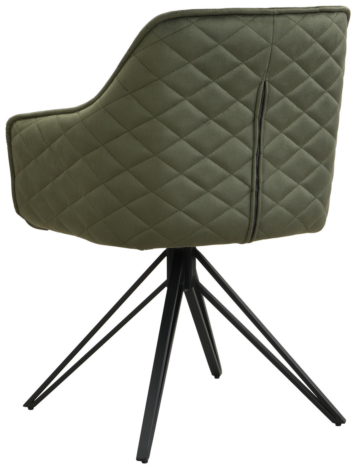 STOLICA S NASLONOM ZA RUKE  zelena, crna  metal, tekstil      - zelena/crna, Moderno, metal/tekstil (57/82/61cm) - Livetastic
