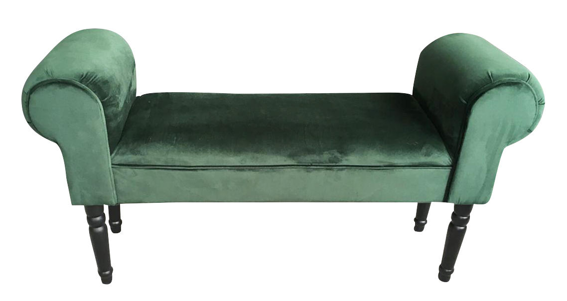 TABURE-KLUPA drvo, tekstil  zelena, crna        - zelena/crna, Moderno, drvo/tekstil (100/54/30cm)