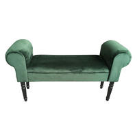 TABURE-KLUPA drvo, tekstil  zelena, crna        - zelena/crna, Moderno, drvo/tekstil (100/54/30cm)